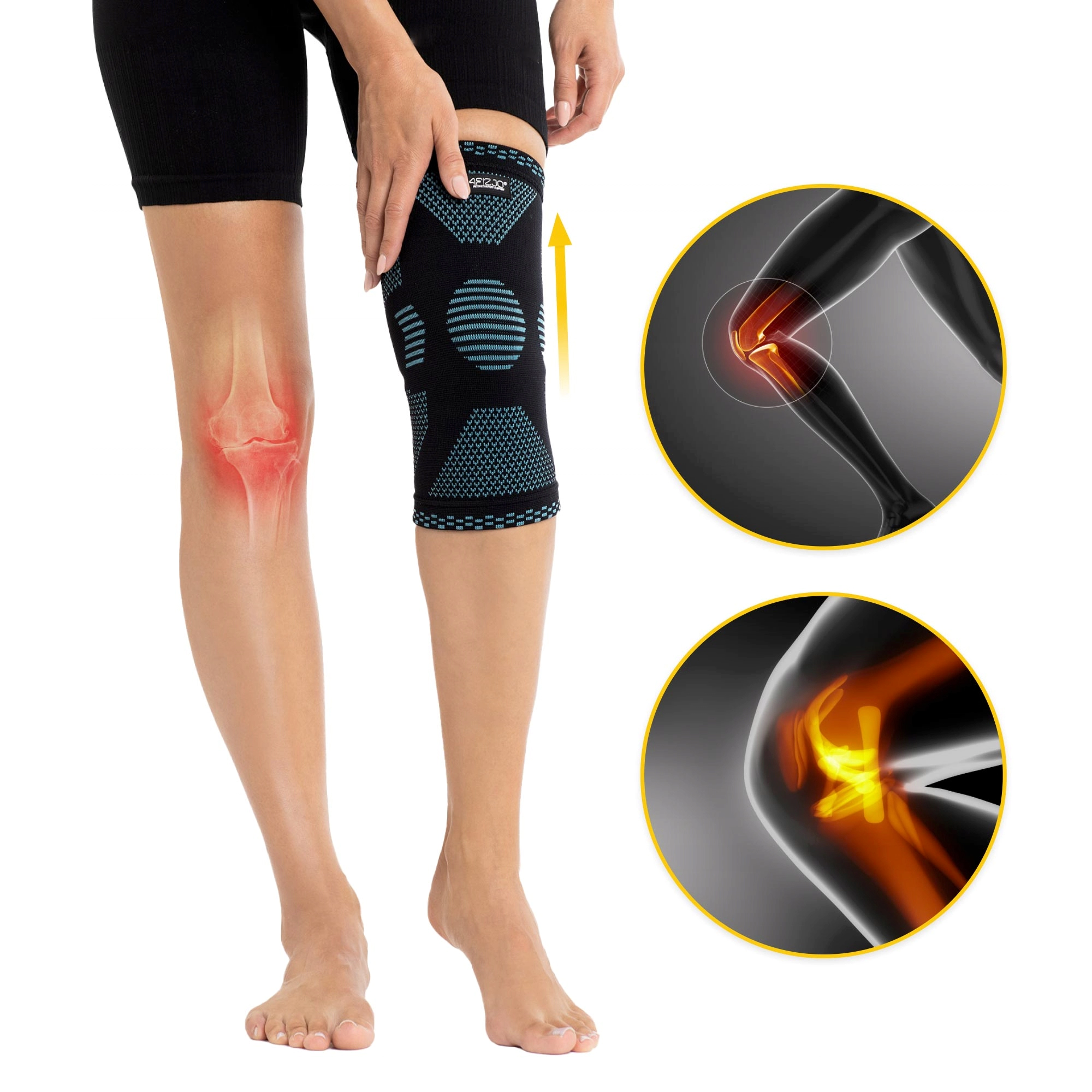 orteza na kolano elastyczna opaska stabilizator