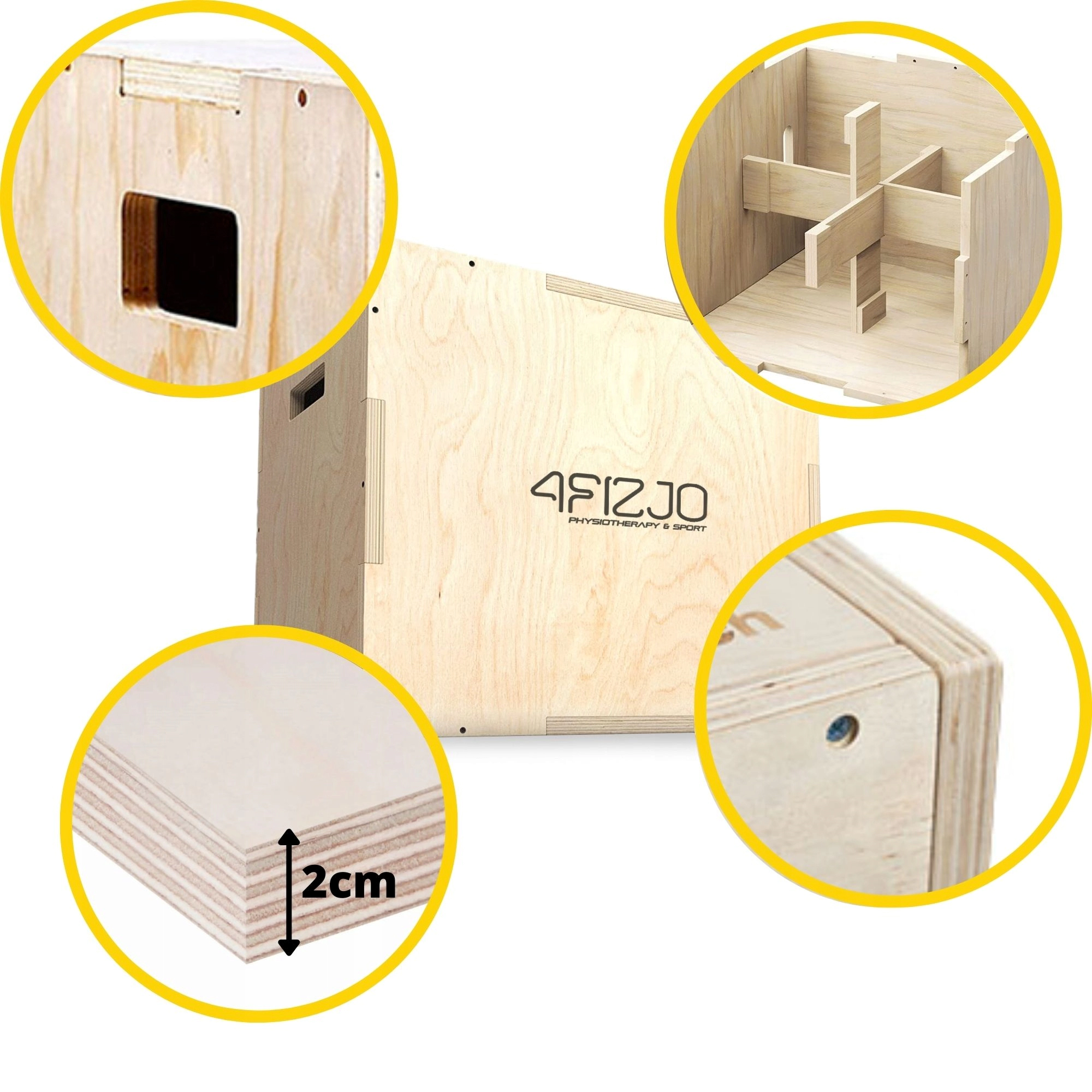 Cutie pliometrică jump box 50 x 75 x 60 