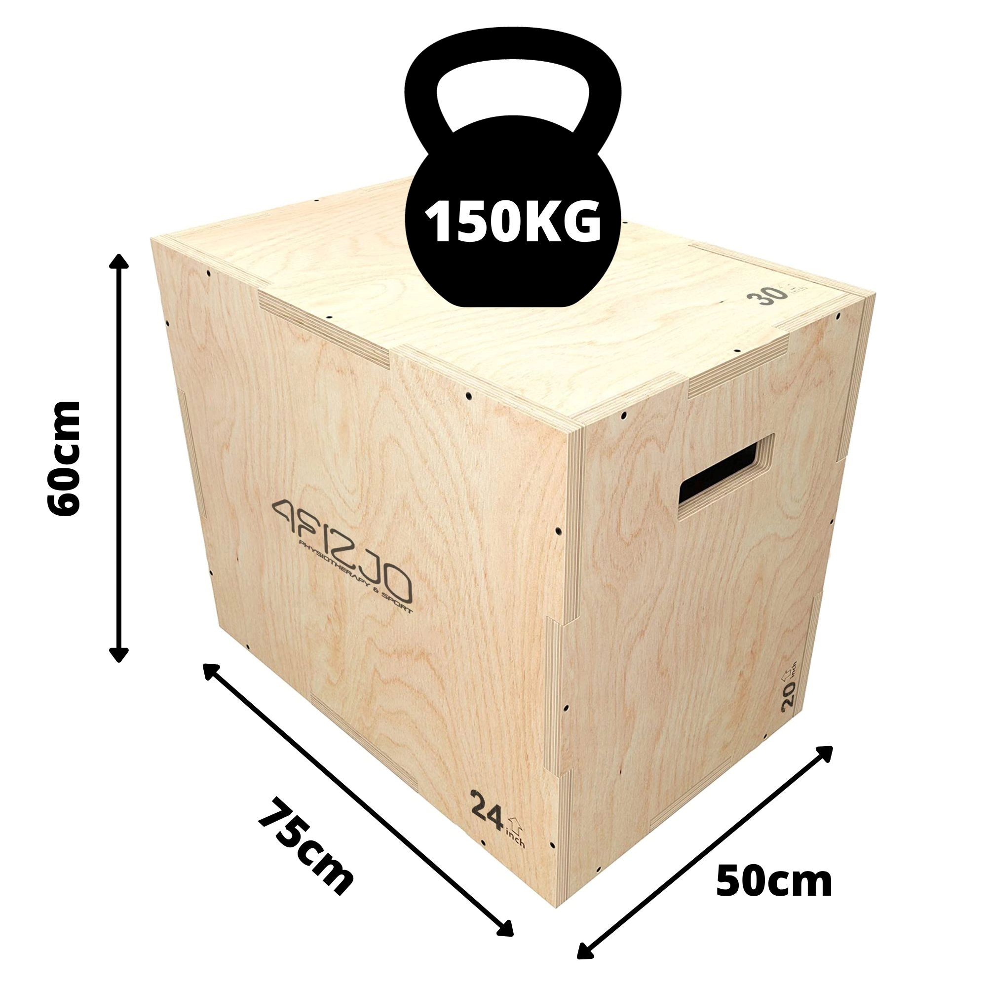 Cutie pliometrică jump box 50 x 75 x 60 