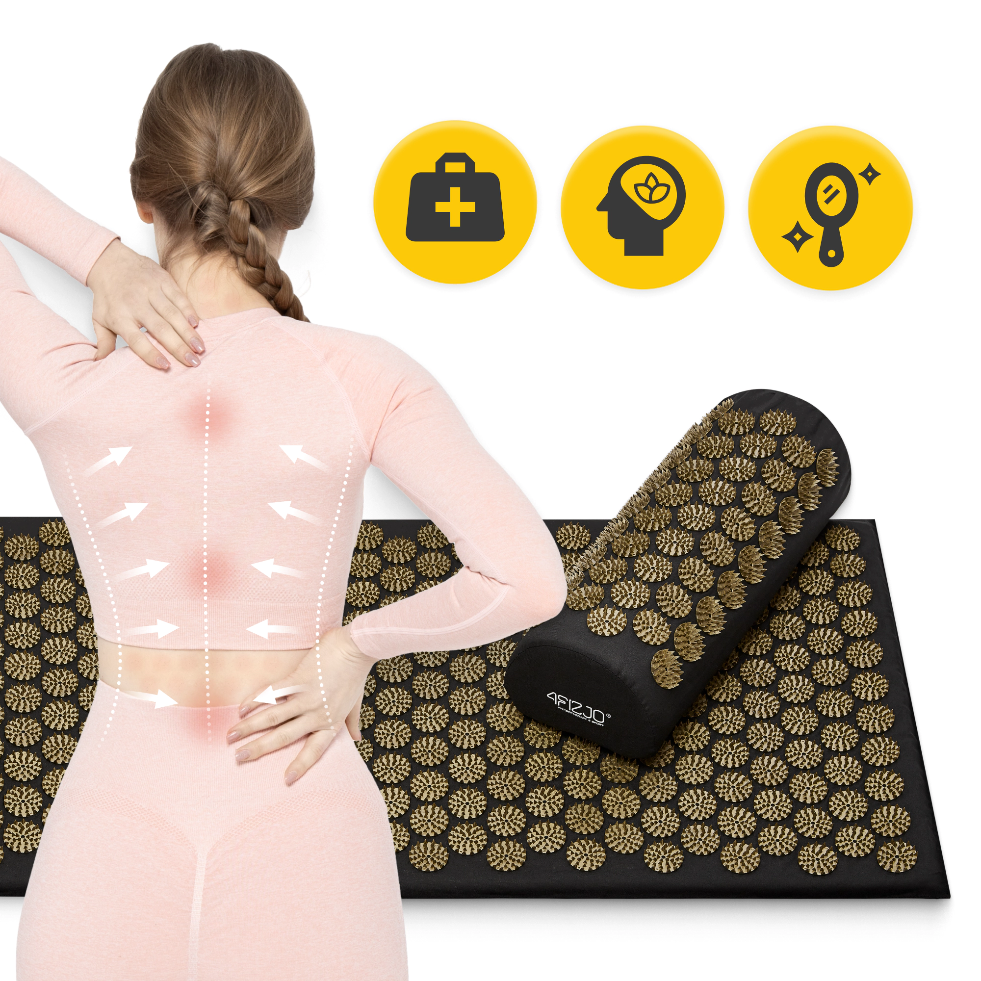 Saltea de acupunctură cu pernă clasică