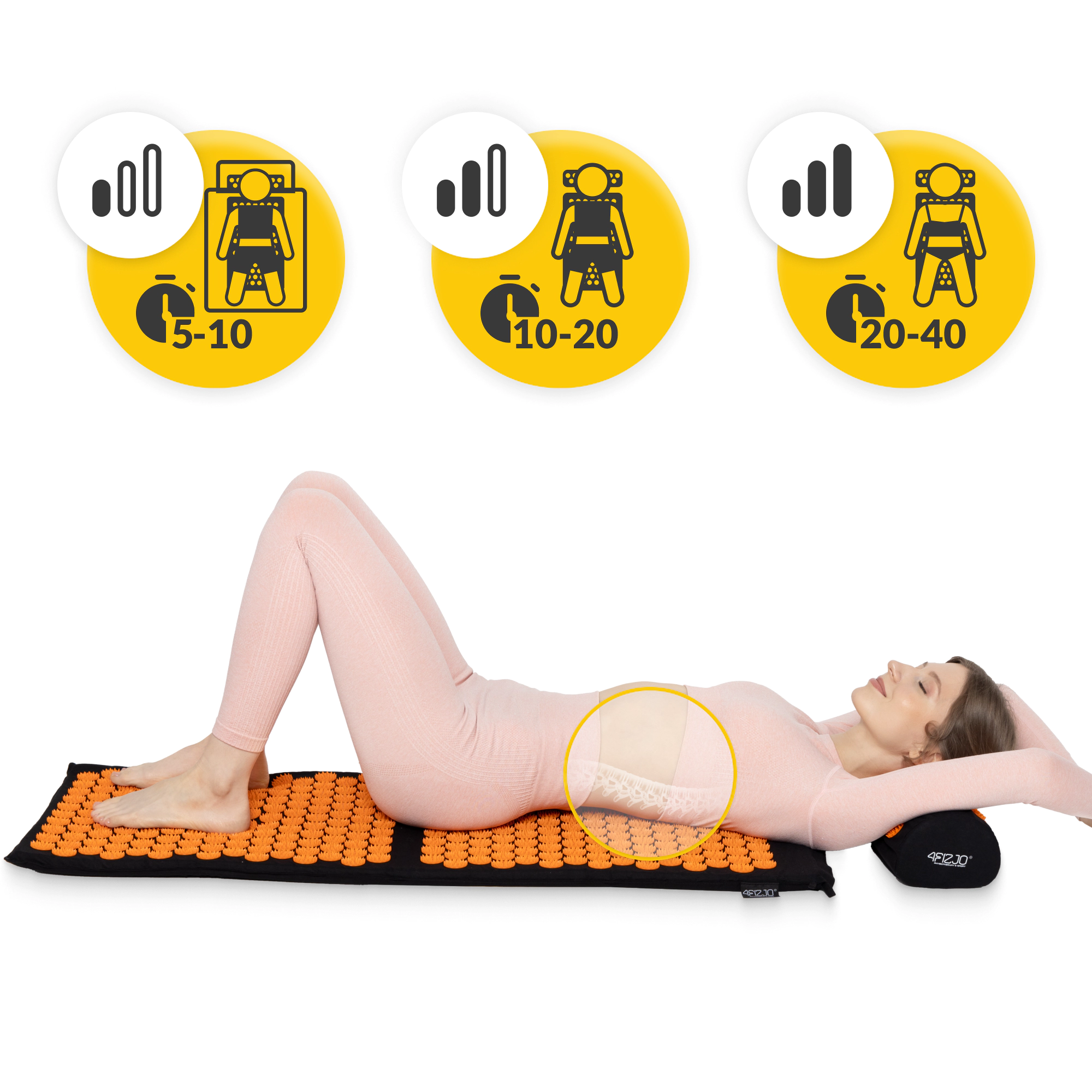 Covor mare de acupunctură cu pernă clasic XL