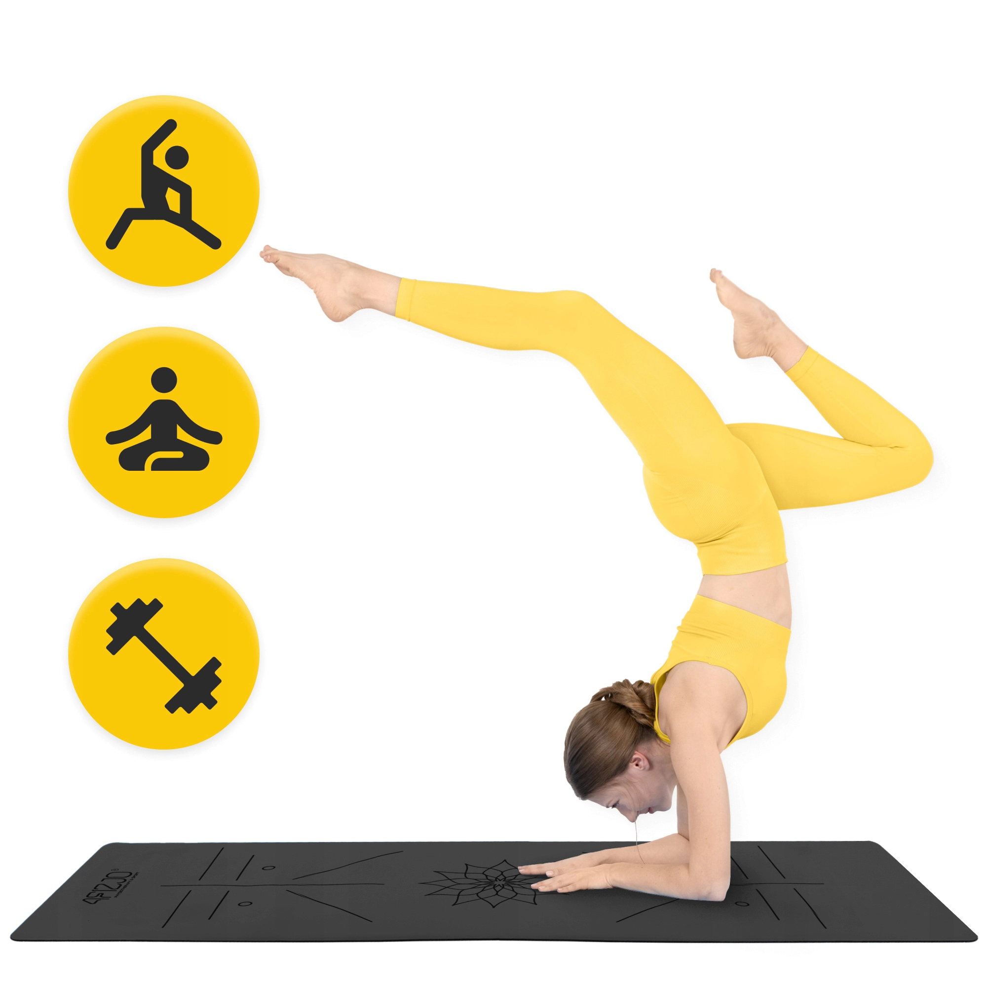 Covor de exerciții din cauciuc antiderapant de 4 mm