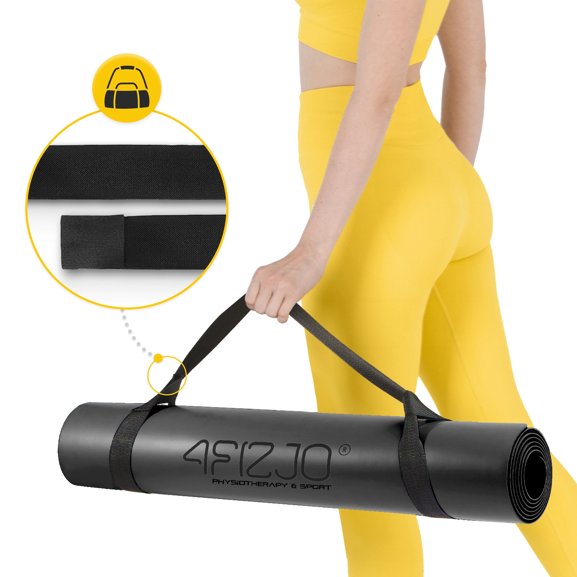 Covor de exerciții din cauciuc antiderapant de 4 mm