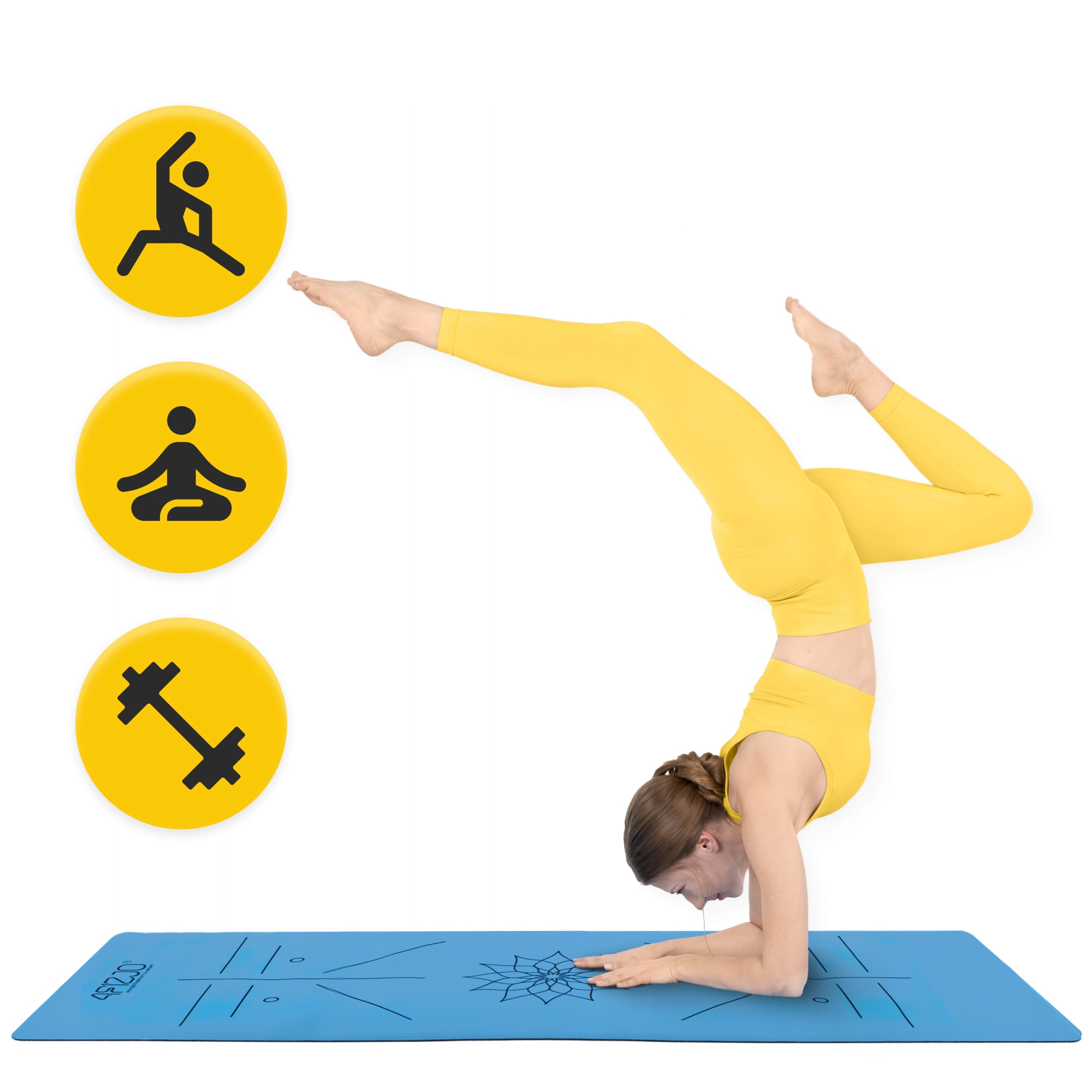 Covor de exerciții din cauciuc antiderapant de 4 mm