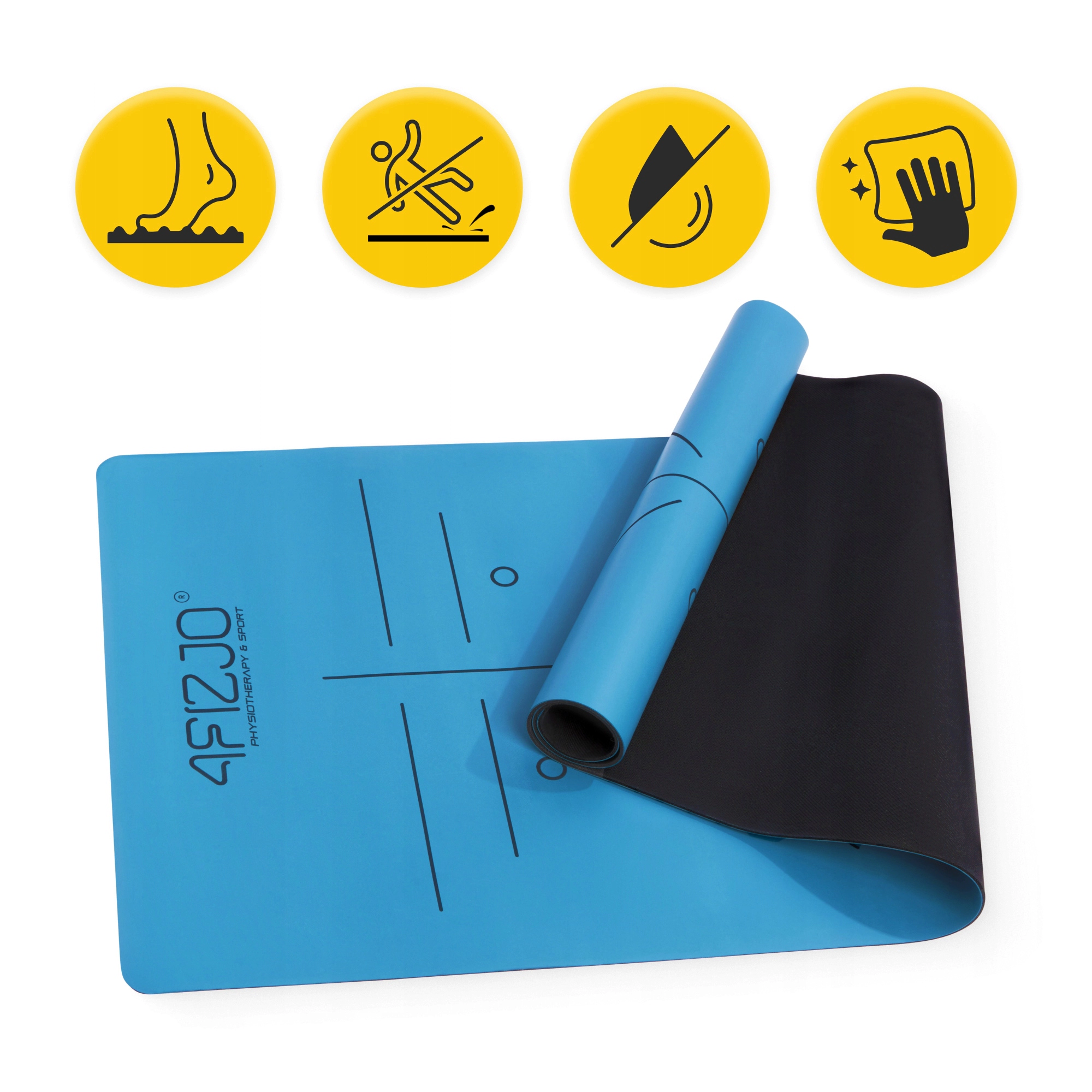 Covor de exerciții din cauciuc antiderapant de 4 mm