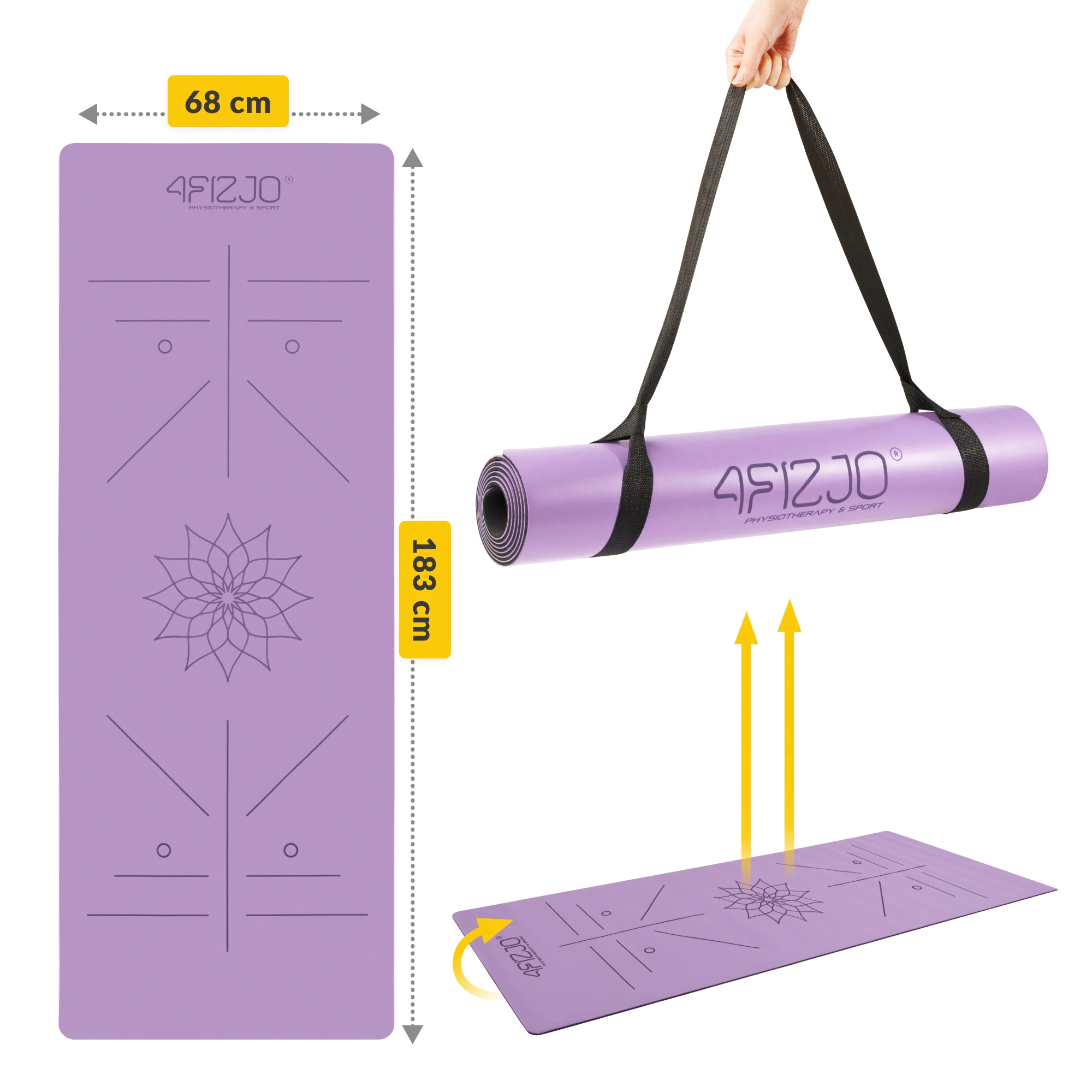 Covor de exerciții din cauciuc antiderapant de 4 mm