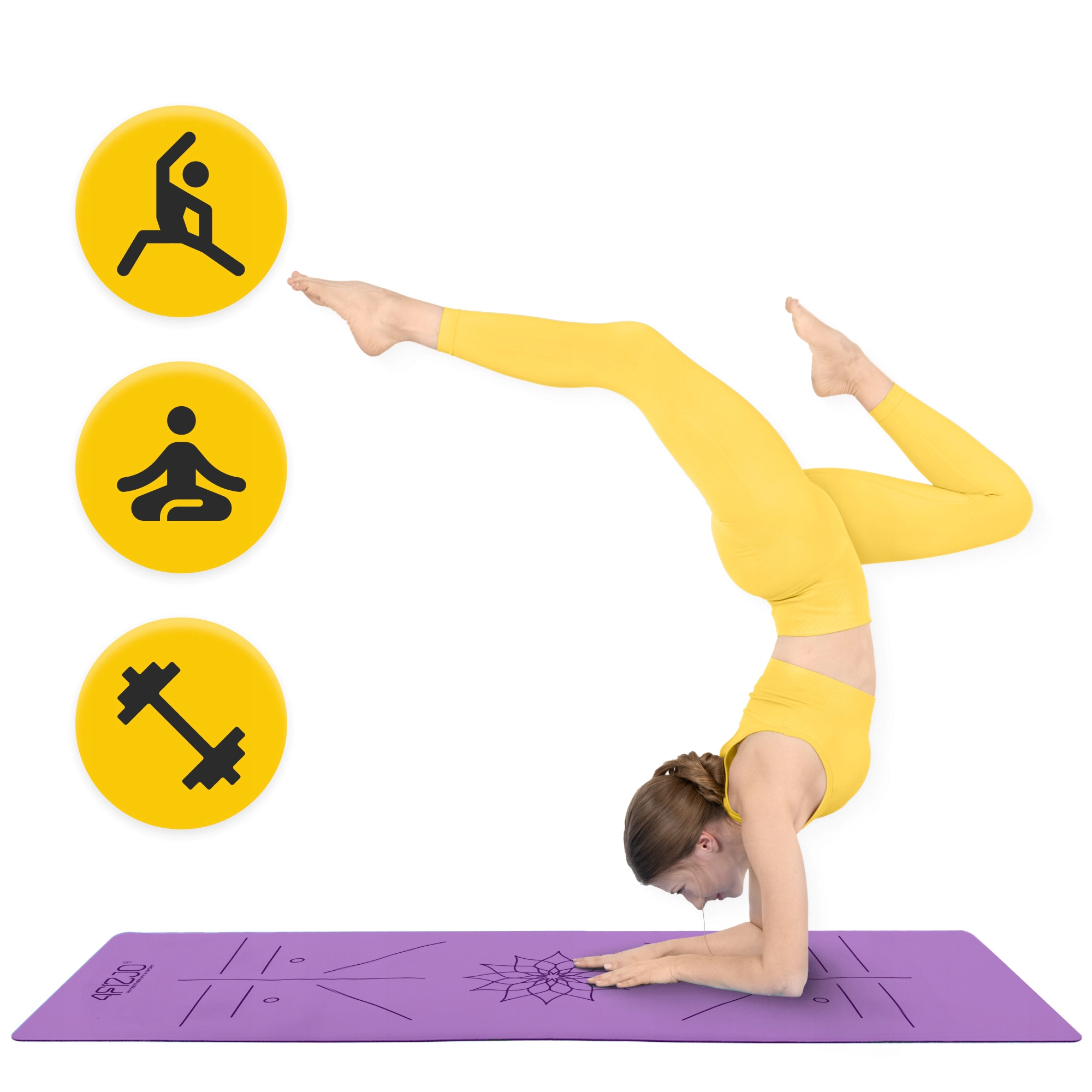 Covor de exerciții din cauciuc antiderapant de 4 mm