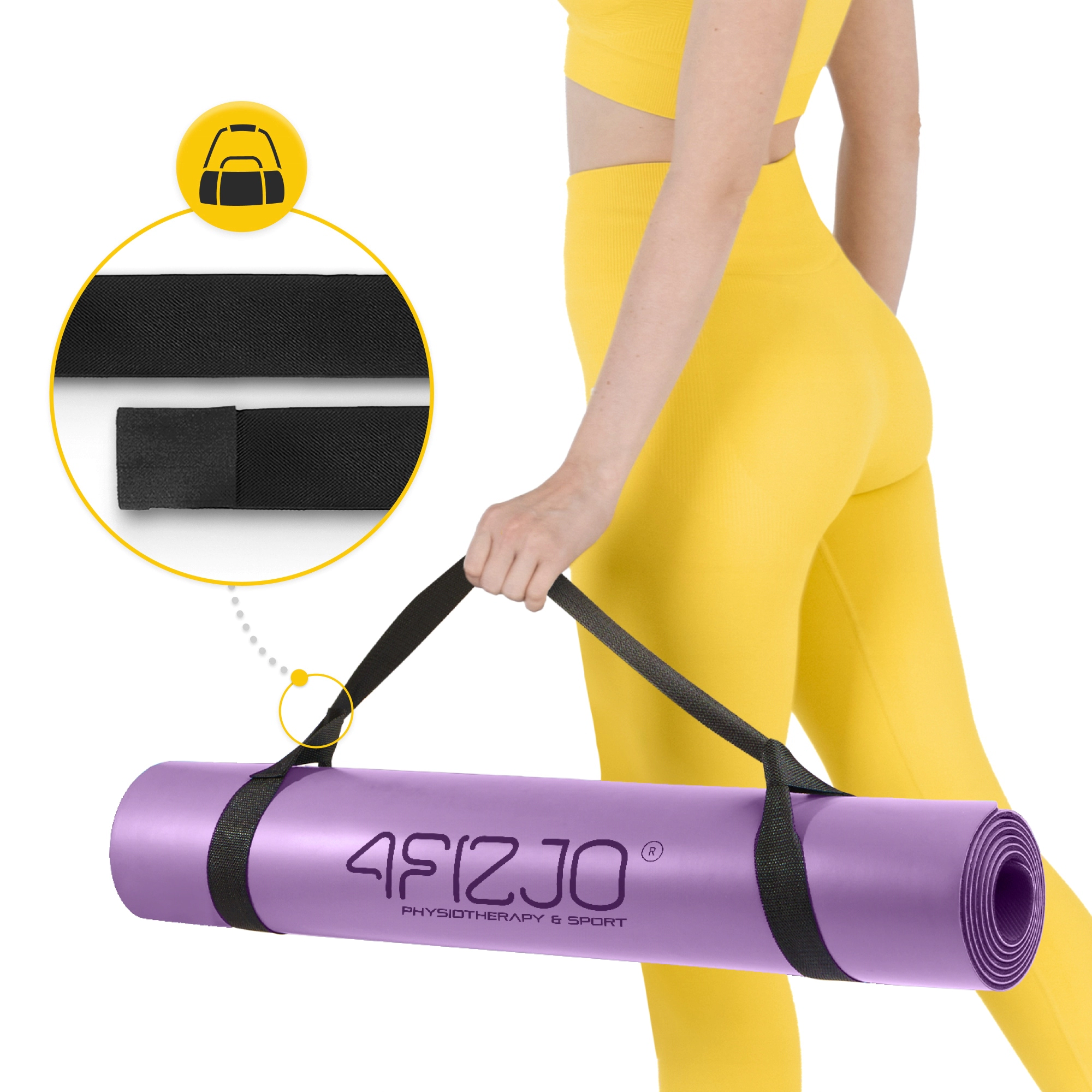 Covor de exerciții din cauciuc antiderapant de 4 mm