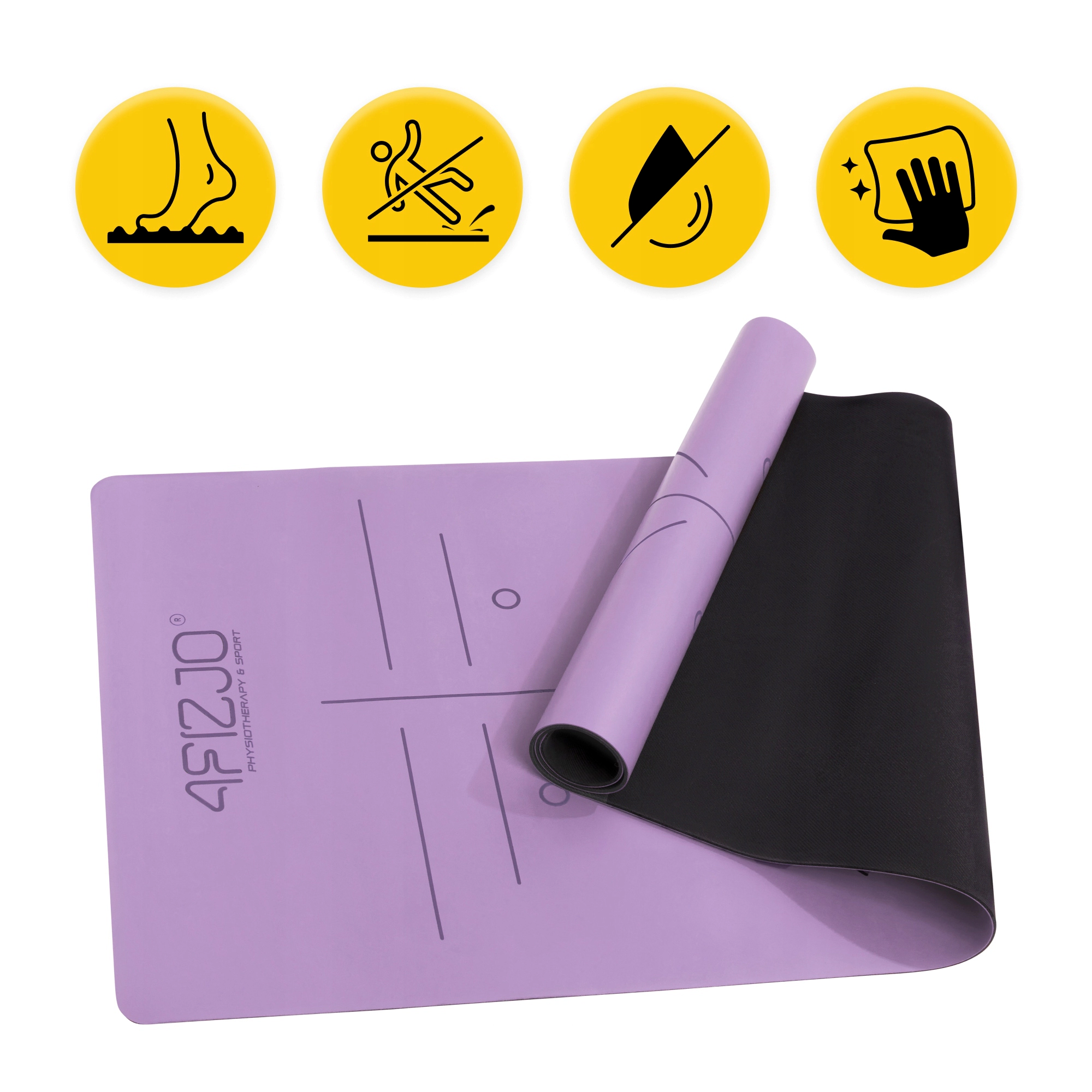 Covor de exerciții din cauciuc antiderapant de 4 mm