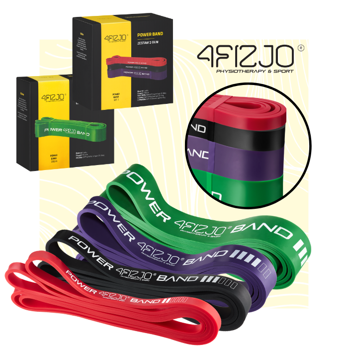 Set de 4 Elastice de Rezistență POWER BAND