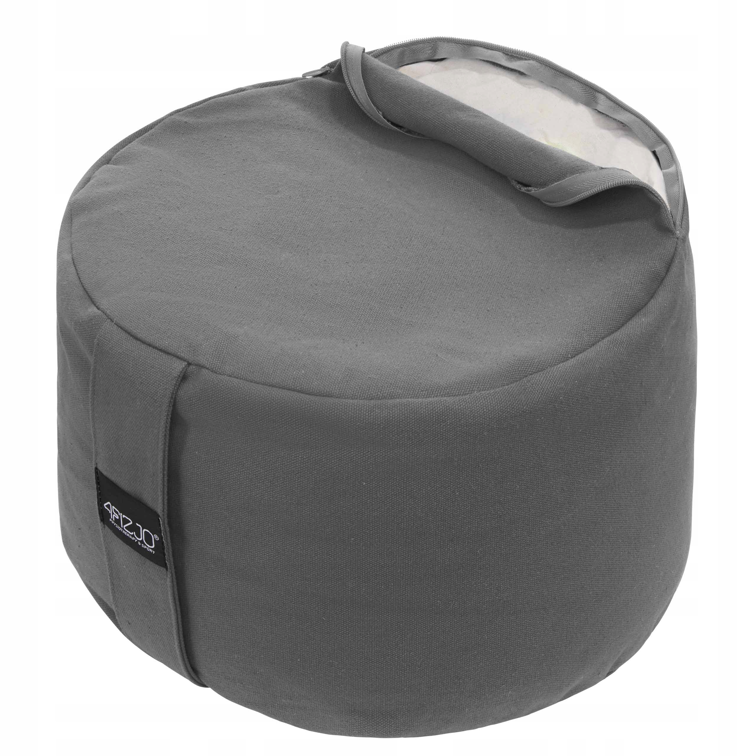 Perna de yoga Zafu rotundă gri