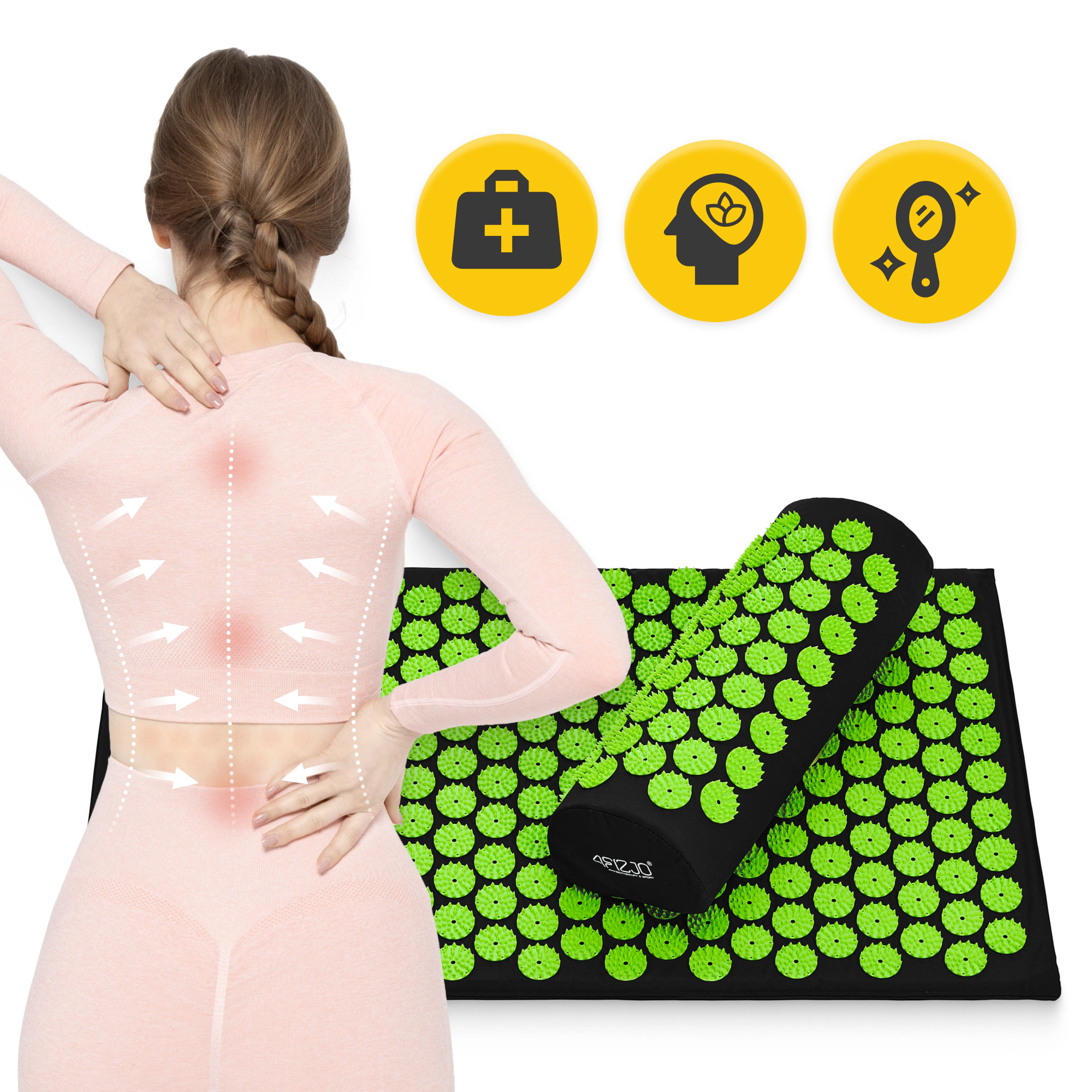 Saltea de acupunctură cu pernă clasică