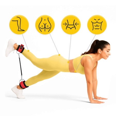 Benzi de formare gleznă pentru lift 2 buc. roșu