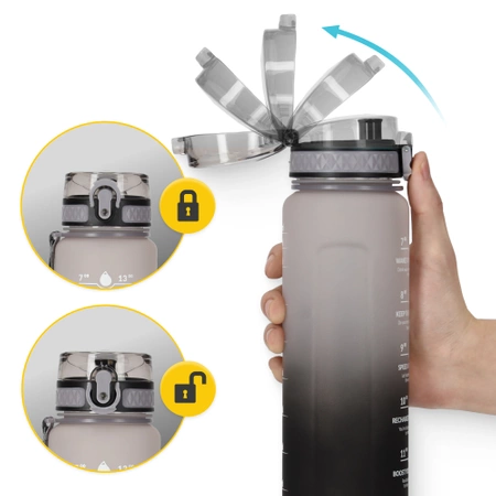 Sticlă de apă cu scală temporală 1 L