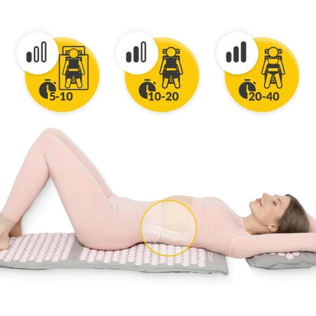 Saltea de acupresură ECO cu pernă și centură XL