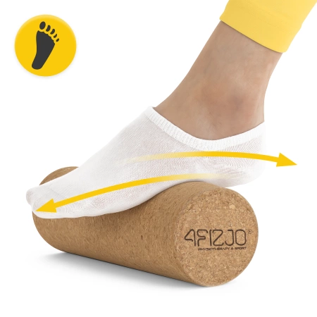 Rolă netedă de masaj din plută 30 cm