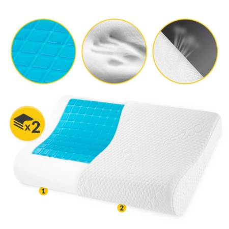 Pernă ortopedică mică conturată de răcire ERGO SMALL+