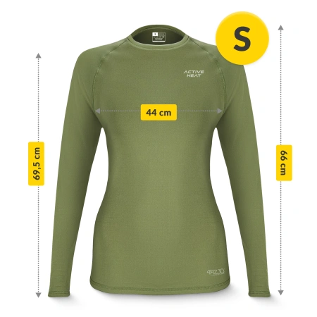 Lenjerie termică unisex - set verde, tricou + pantaloni, mărime S