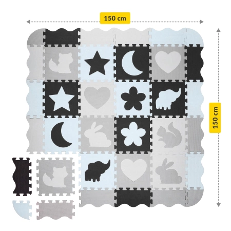 Set de puzzle din spumă 150x150 - „Animale”