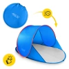 Cort de plajă cu auto-deschidere, albastru-roșu