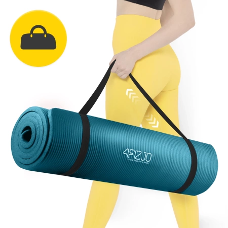 Saltea pentru fitness și yoga NBR 190 × 100 × 1,5 cm albastră