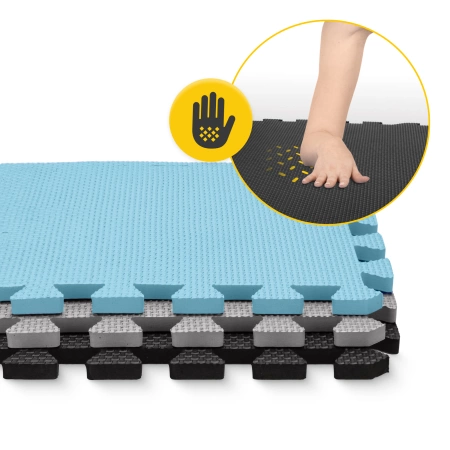 Set de 9 covorașe puzzle 90x90 - „Cer albastru”