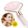 Roller facial din cuarț roz natural