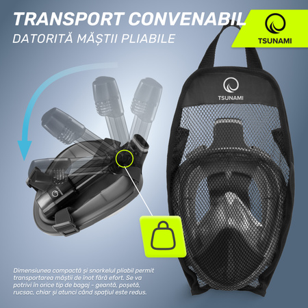 Mască de scufundări cu față completă TSUNAMI L/XL