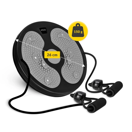 Disc rotativ cu benzi elastice pentru exercitii fizice