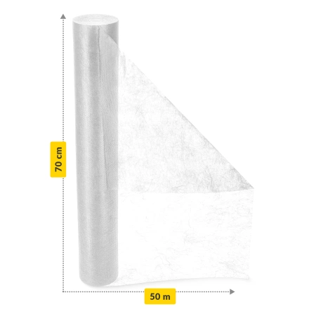 Covora medicală în rolă MED 70 cm x 50 m albă