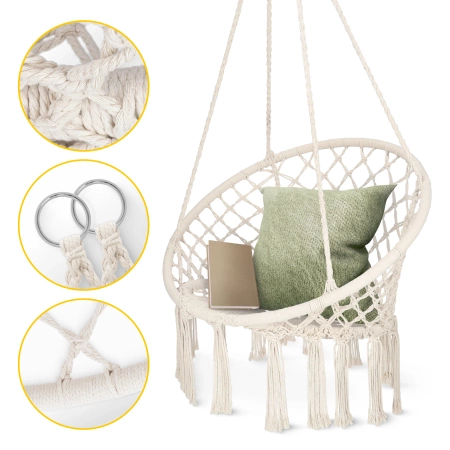 Leagăn de grădină BOHO Bej