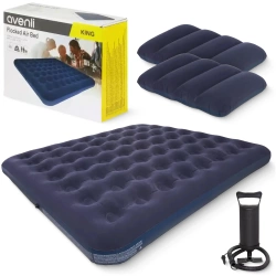 Saltea gonflabilă Avenli pentru două persoane 203 x 152 x 22 cm + Pompă și perne