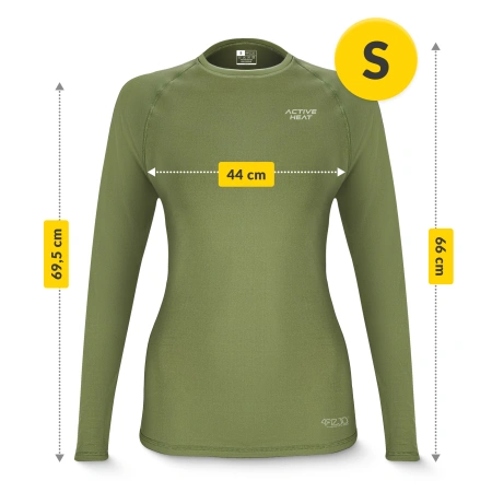 Set de îmbrăcăminte termică unisex – set verde 5-în-1, mărime S