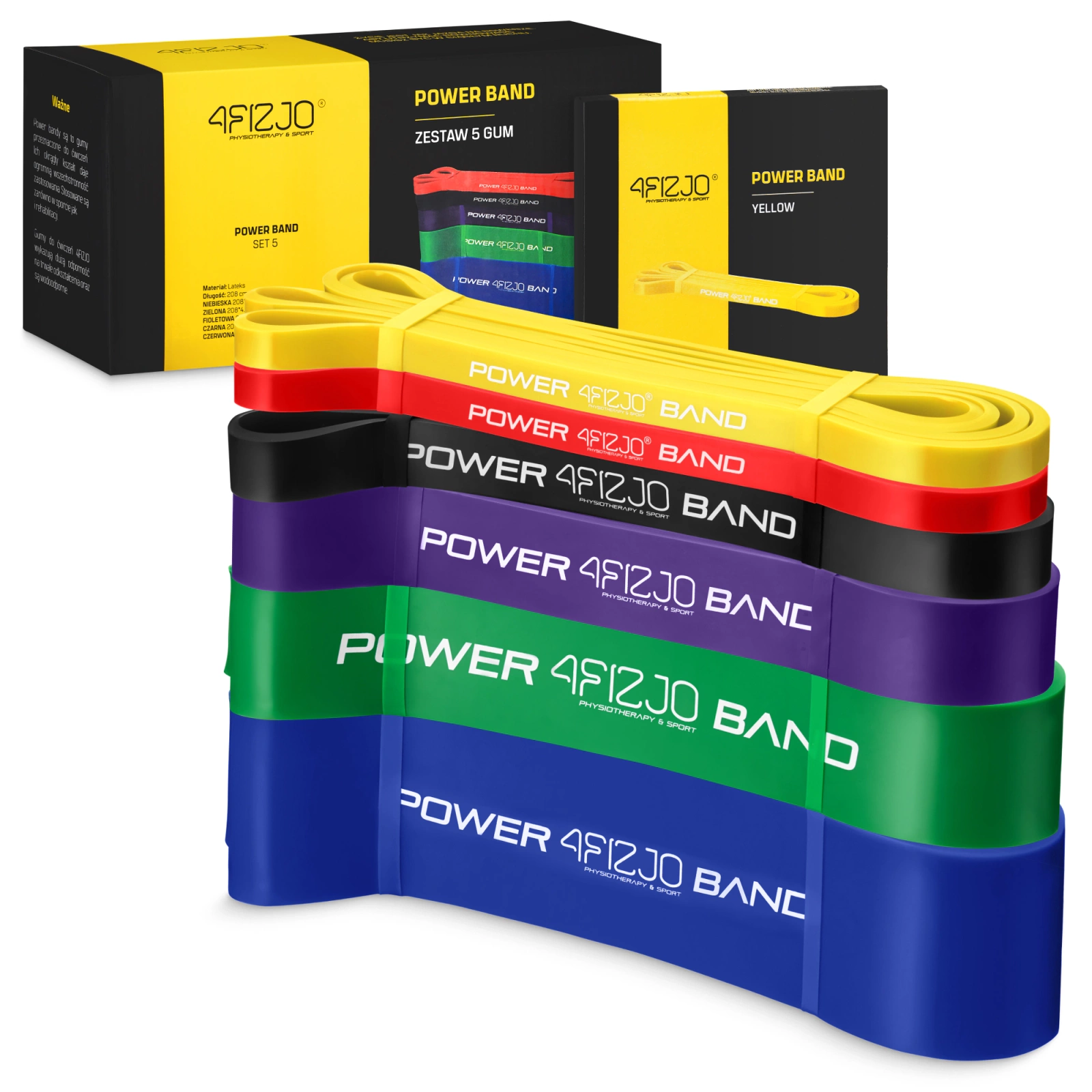 Set de 6 Elastice de Rezistență POWER BAND
