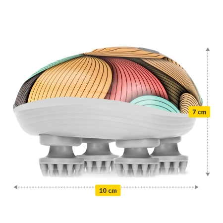 Aparat electric impermeabil multicolor pentru masajul capului