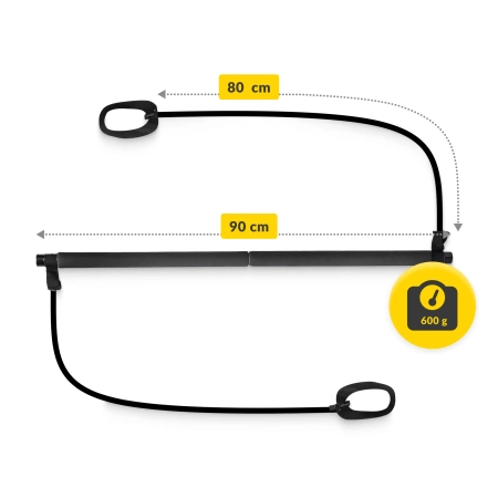 Bară de antrenament pentru pilates cu expandere