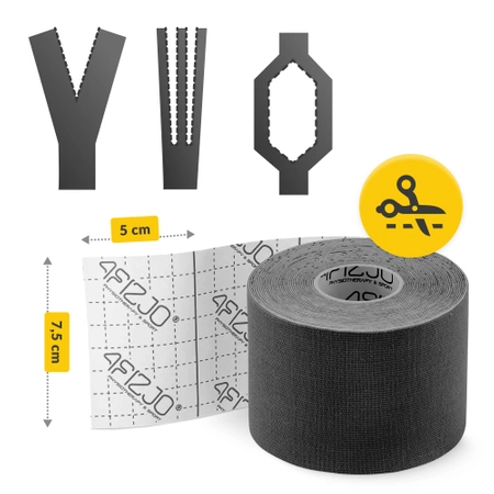 Bandă kinesiologică, Kinesio Tape, 7,5 cm x 5 m