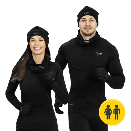 Set de îmbrăcăminte termică unisex – set negru 5-în-1, mărime L