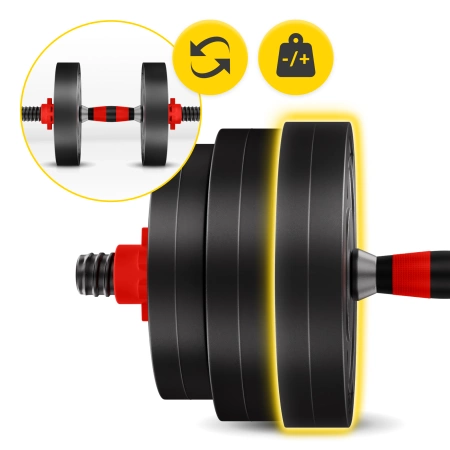 Halterele reglabile din bitum 2 x 15 kg