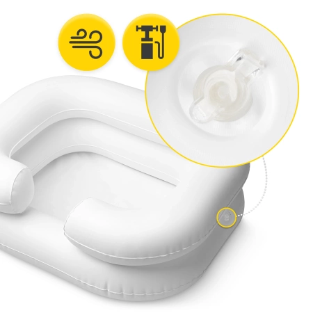 Piscină gonflabilă pentru spălarea capului în pat