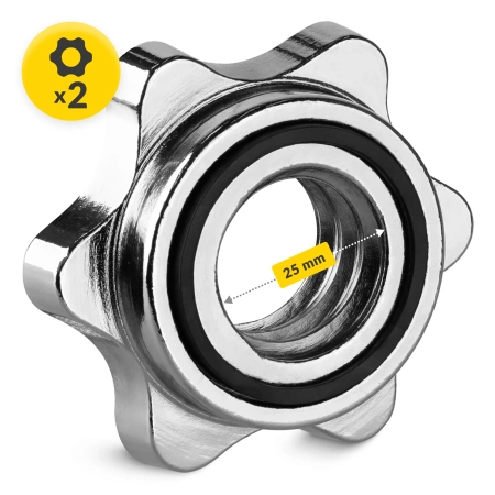 Cleme metalice cu șurub pentru gât de 25 mm 2 buc.