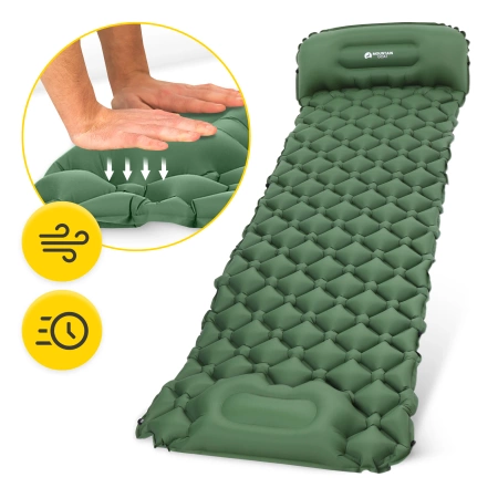 Saltea turistică gonflabilă pentru o persoană auto-umflabilă MOUNTAIN GOAT