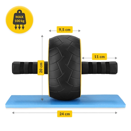 Roată pentru exerciții abdominale AB WHEEL XL