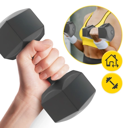 Gantere bituminoase pentru exerciții 2 x 4 kg