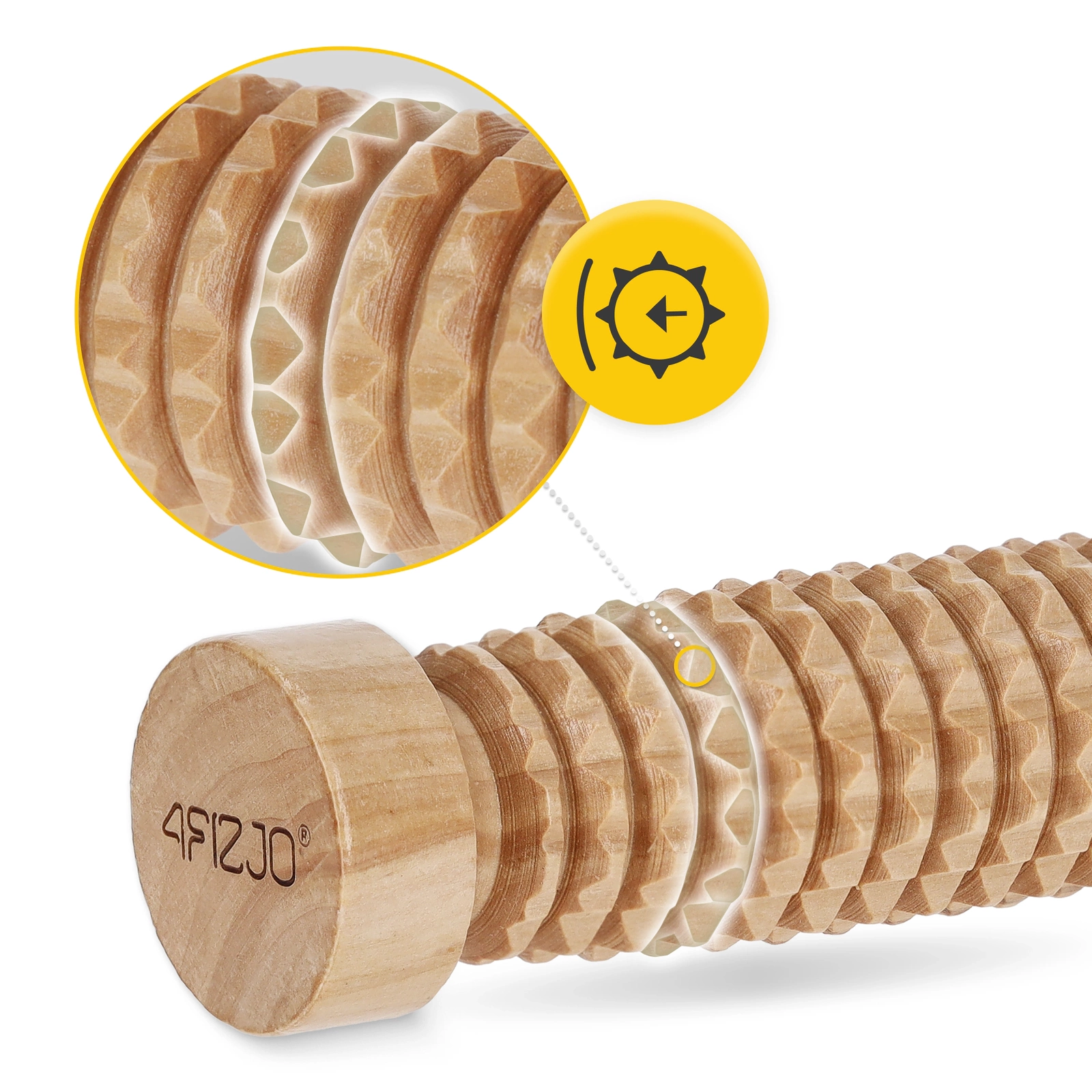 Rulou de masaj din lemn