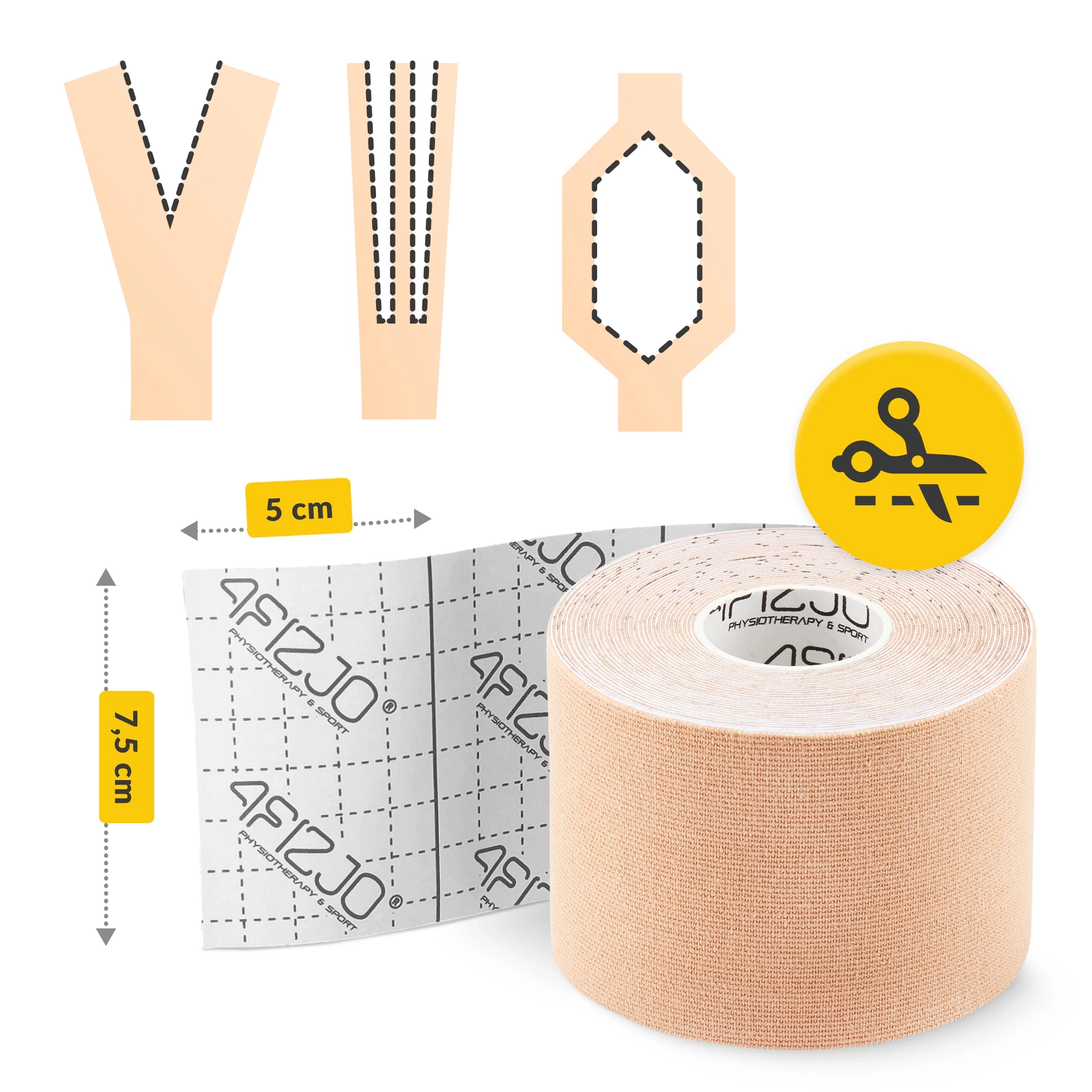 Bandă Kinesiotaping 7,5 cm x 5 m