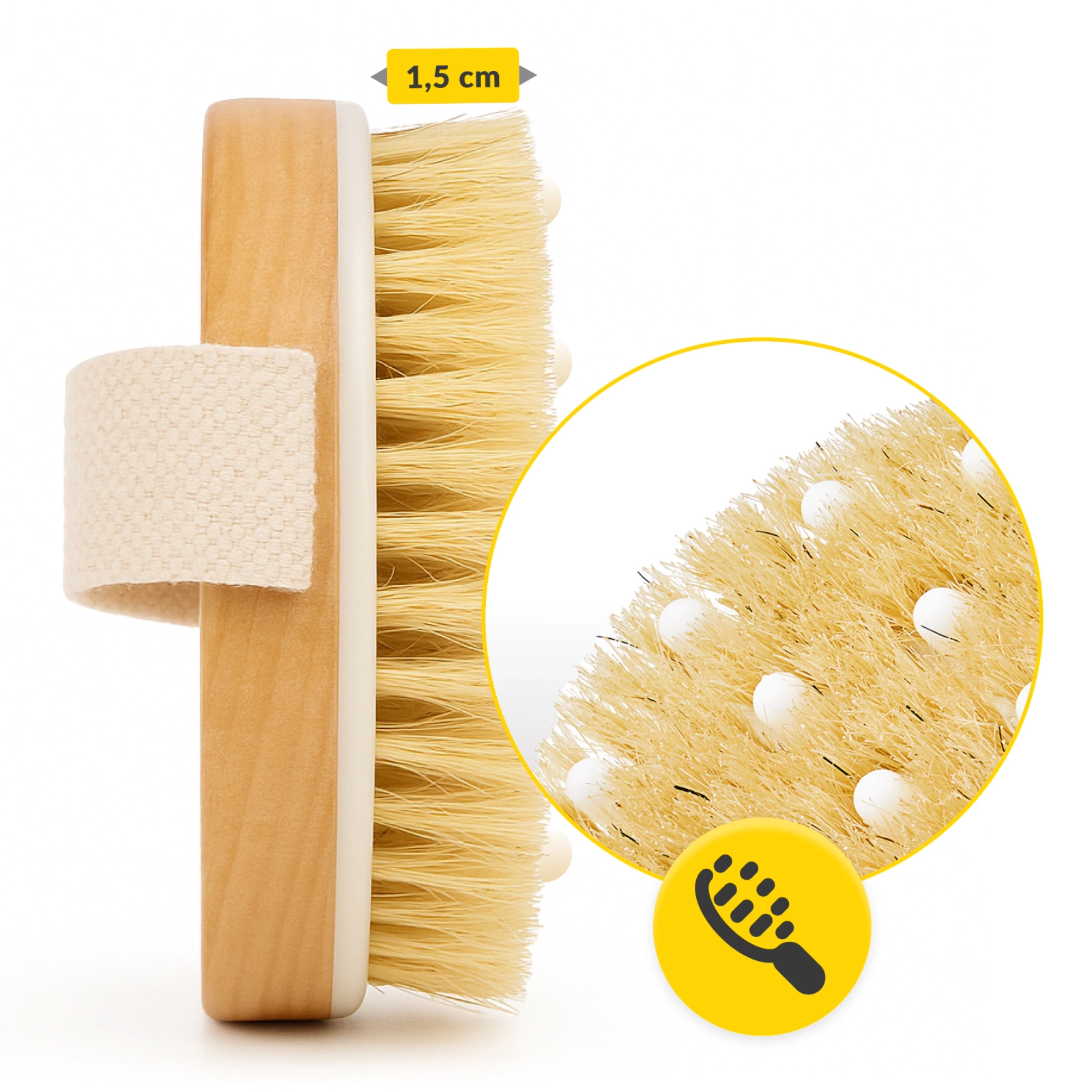 Perie de Masaj pentru Corp Uscat cu File