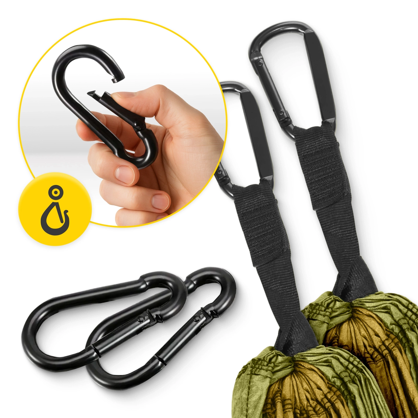 Hamac de drumeție pentru o singură persoană cu plasă de țânțari