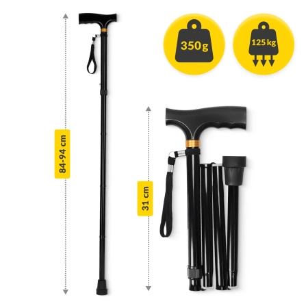 Baston pliabil cu mâner din lemn