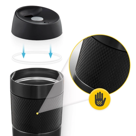 Cana termică Mountain Goat TRAVEL 450 ml negru